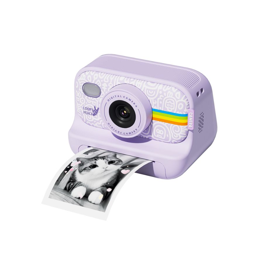 Máy Chụp Ảnh Lấy Liền Đen Sành Điệu Tím COOLKIDS S9/PP