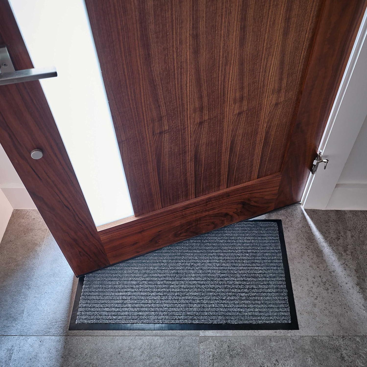 Thảm cửa trước MATS 2 -Pack - Thảm cửa thảm ngoài trời trong nhà cho máy cạo giày lý tưởng (xám) 40*60 cm