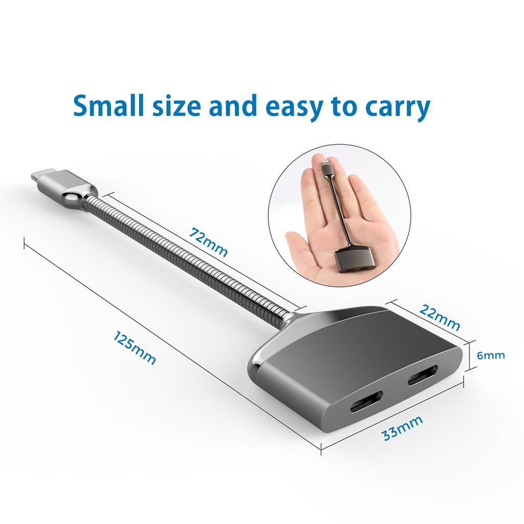 Headphone Audio and Charge Cable Adapter Splitter 2 in 1 for  7 8 X