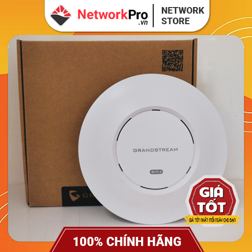 Bộ Phát WiFi Grandstream GWN7660 (Hàng Chính Hãng) - Hỗ Trợ 256 User, Chuẩn AX 1774Mbps (Không Kèm Nguồn)