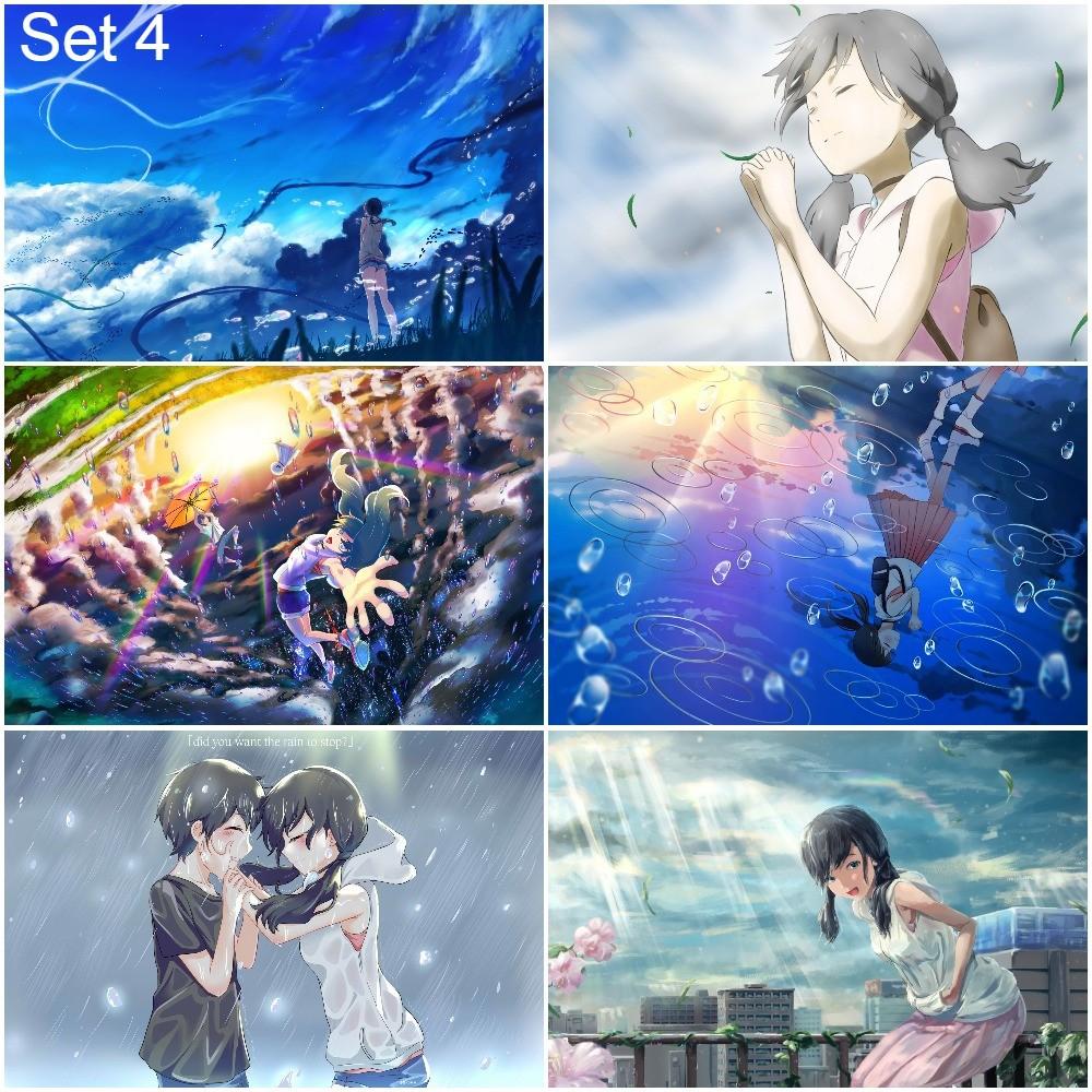 Bộ 6 Poster anime Tenki no Ko - Đứa con của thời tiết - A3,A4,A5
