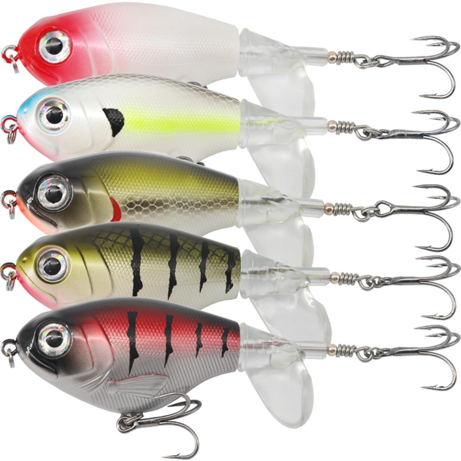 5x Fishing Propeller Tail Swimbaits Hard Baits for Saltwater