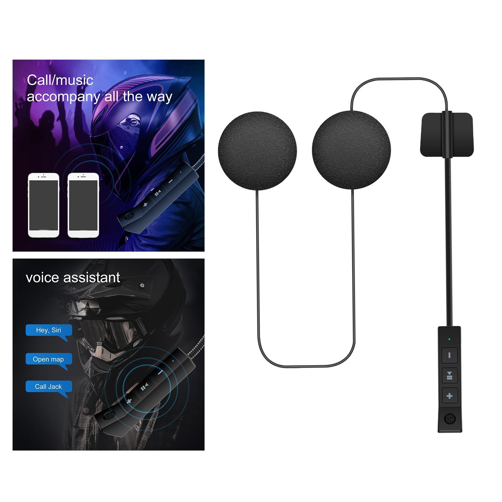 Motorcycle Helmet Bluetooth 5.0 Headset Noise Canceling Earphone Fit for Riding