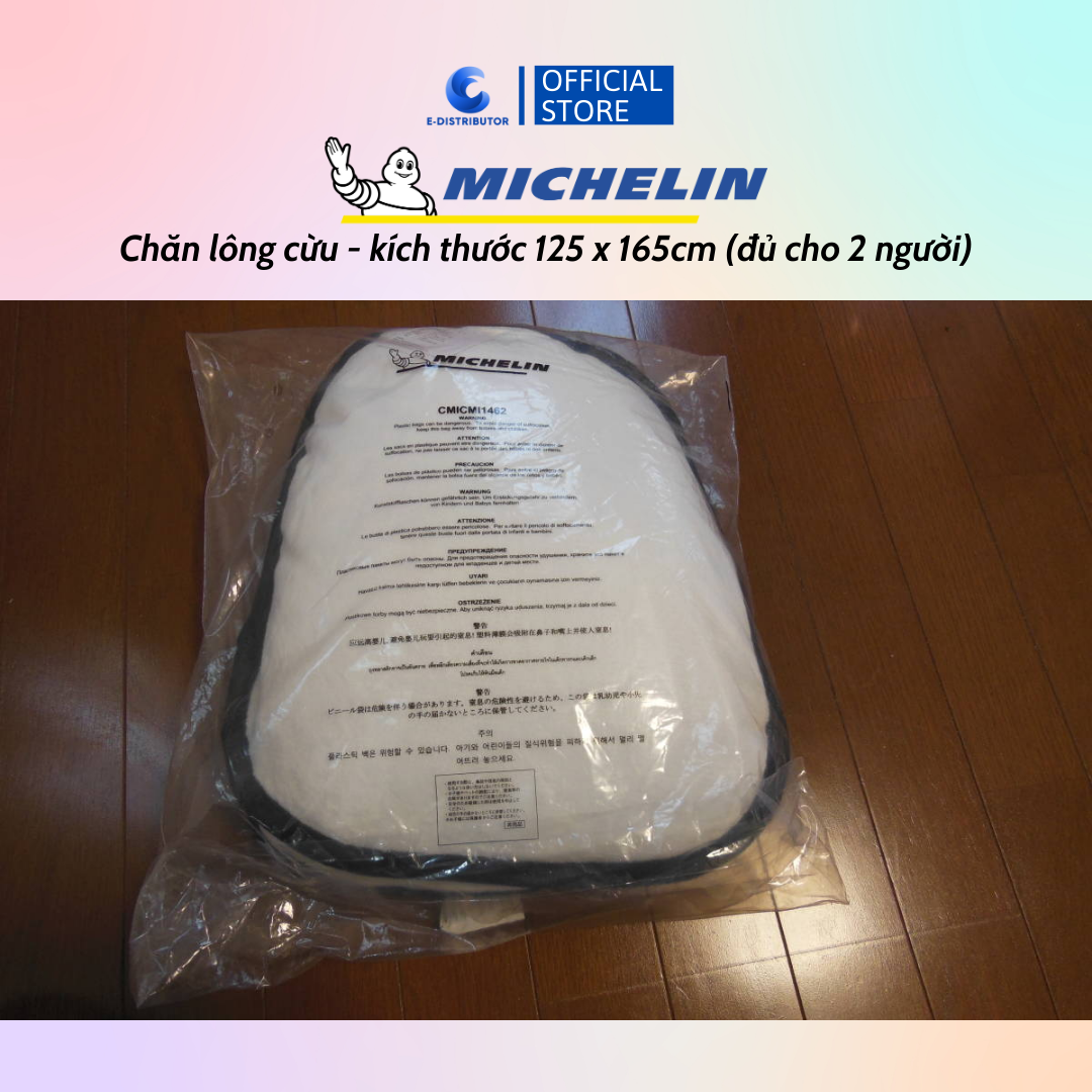 Chăn, mền lông cừu Michelin dành cho ô tô, văn phòng (125 x 165cm) - Hàng chính hãng