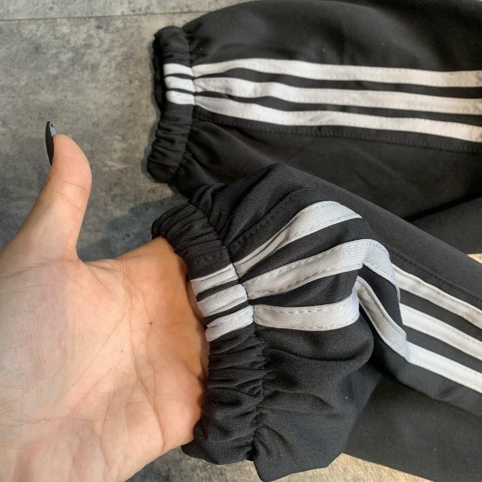 Quần 3 sọc bó dây xám