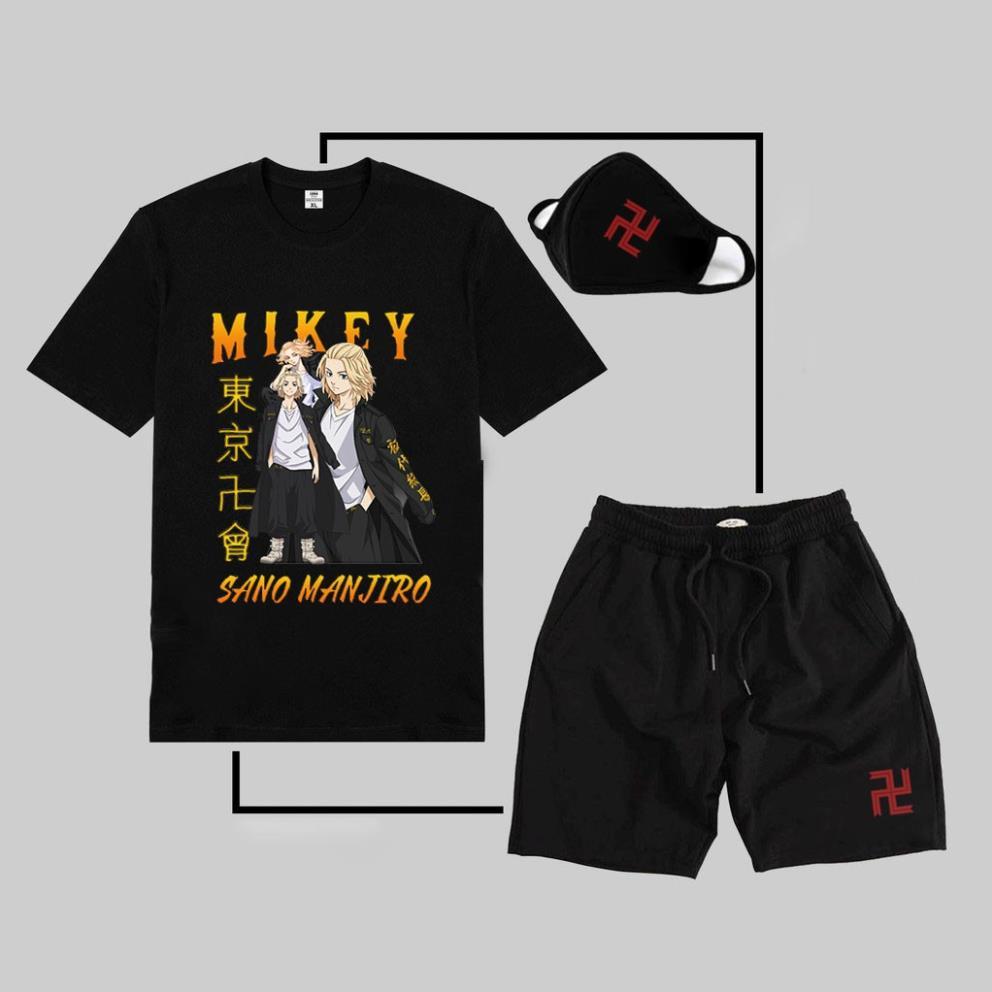 BST Combo Áo thun Tokyo Revengers NAruto Itachi + quấn Short + KT Anime HOT đẹp
