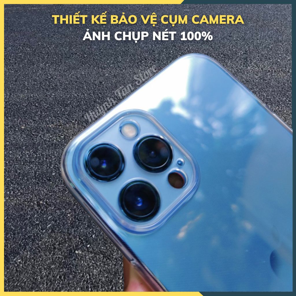 Ốp lưng trong suốt silicon GOR dành cho iphone 13 pro bảo vệ camera dẻo siêu mỏng - Hàng nhập khẩu