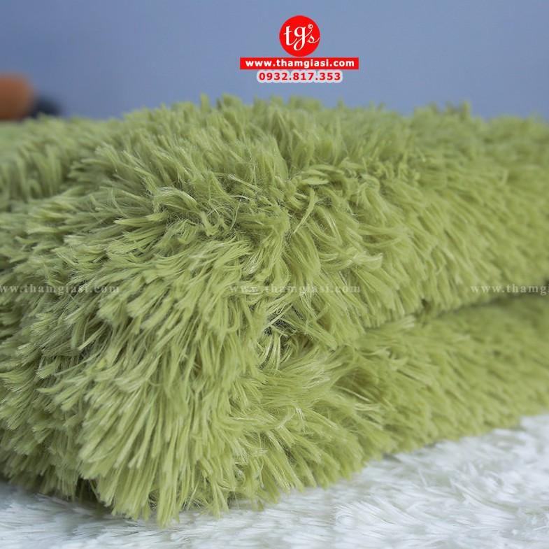 Thảm Lông Xù Màu Xanh Cỏ | 100x160cm | Thảm Trang Trí Phòng Khách - Phòng Ngủ - Thảm Trải Sofa - Thảm Dành Cho Bé