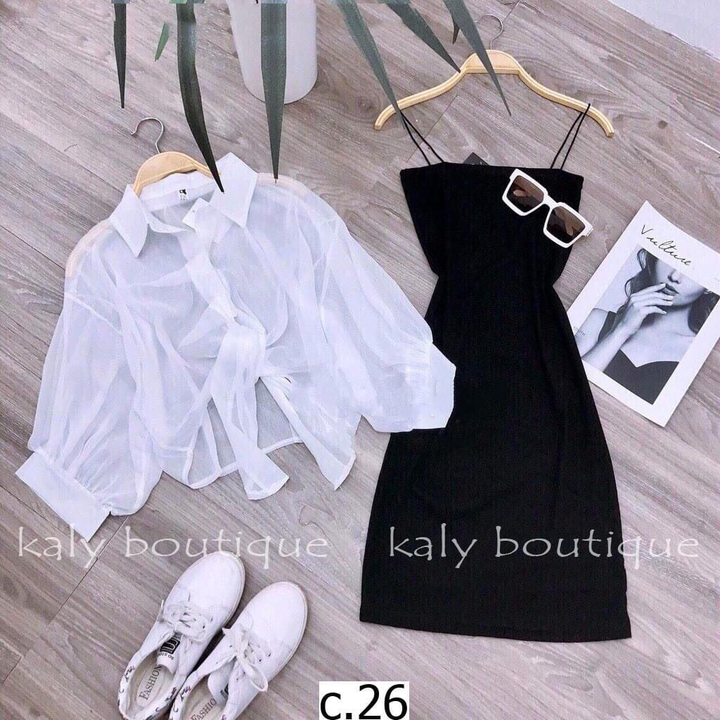 Set đầm body nữ kèm áo siêu xinh