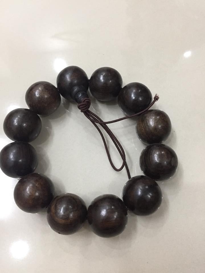 Vòng đeo tay gỗ mun, 20ly, thích hợp cho nam, giúp gia chủ hút tài lộc