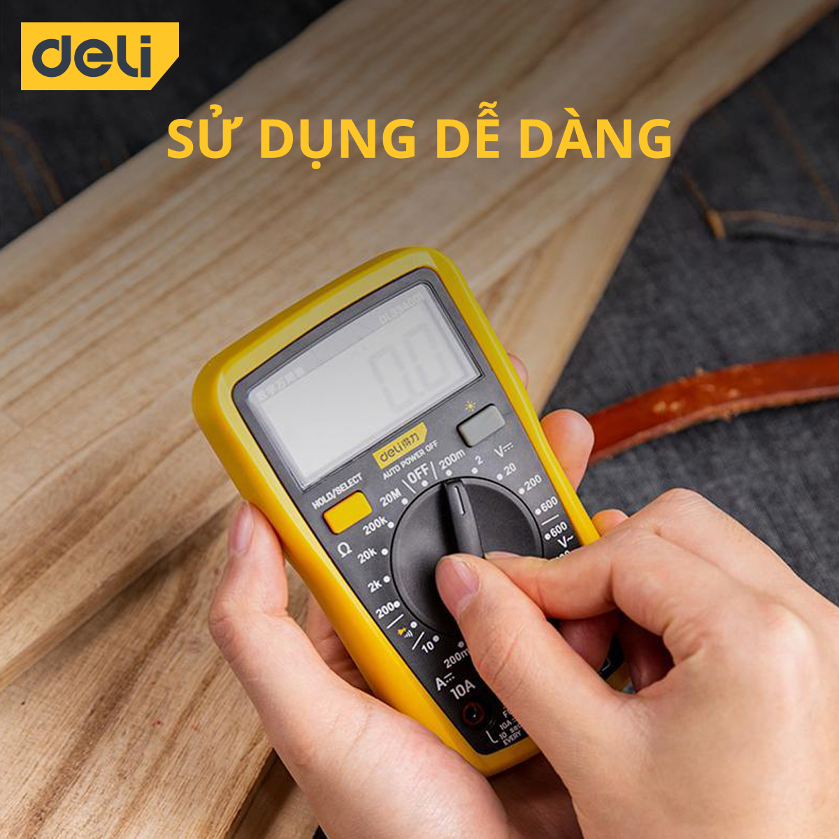 Đồng Hồ Đo Điện Tử Vạn Năng Deli Chính Hãng - Đo Lường Chính Xác, Dễ Dàng Sử Dụng, Màn Hình Hiển Thị Rõ Ràng - DL334001