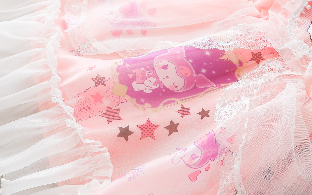 Kuromi phong cách mới đầm váy công chúa bé gái lolita 12-26kg hàng Quảng Châu cao cấp