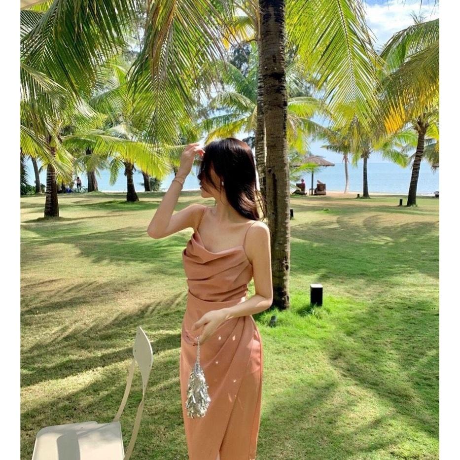ĐẦM ÔM 2 DÂY CỔ ĐỔ XẾP LI