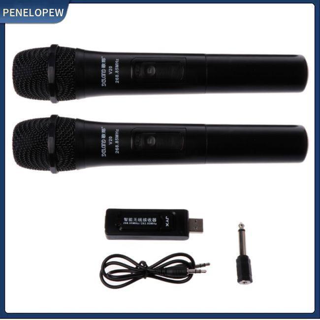 Micro Cầm Tay Không Dây UHF USB 3.5mm 6.35mm Cho Karaoke Speech