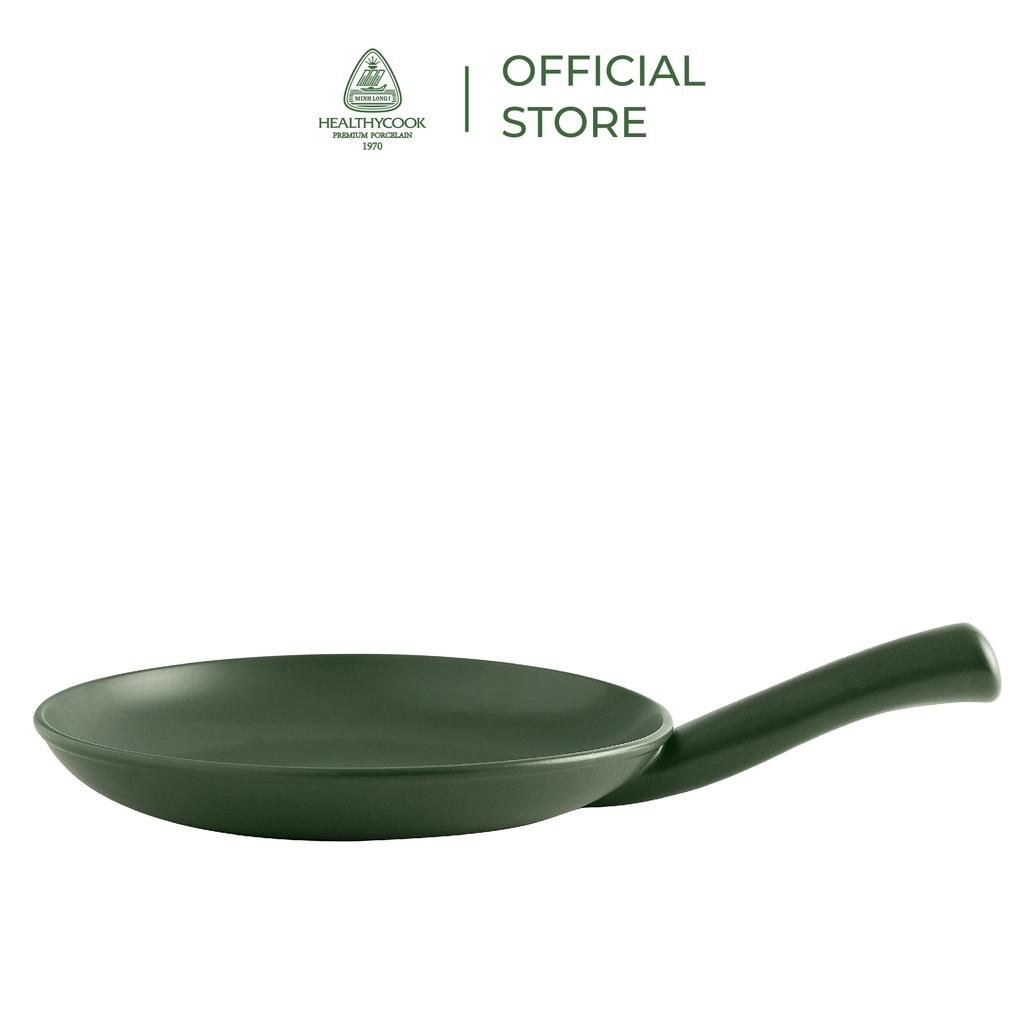 Chảo tay cầm dưỡng sinh Minh Long 24 cm (CK) (bếp từ) - Healthy Cook - Xanh Rêu