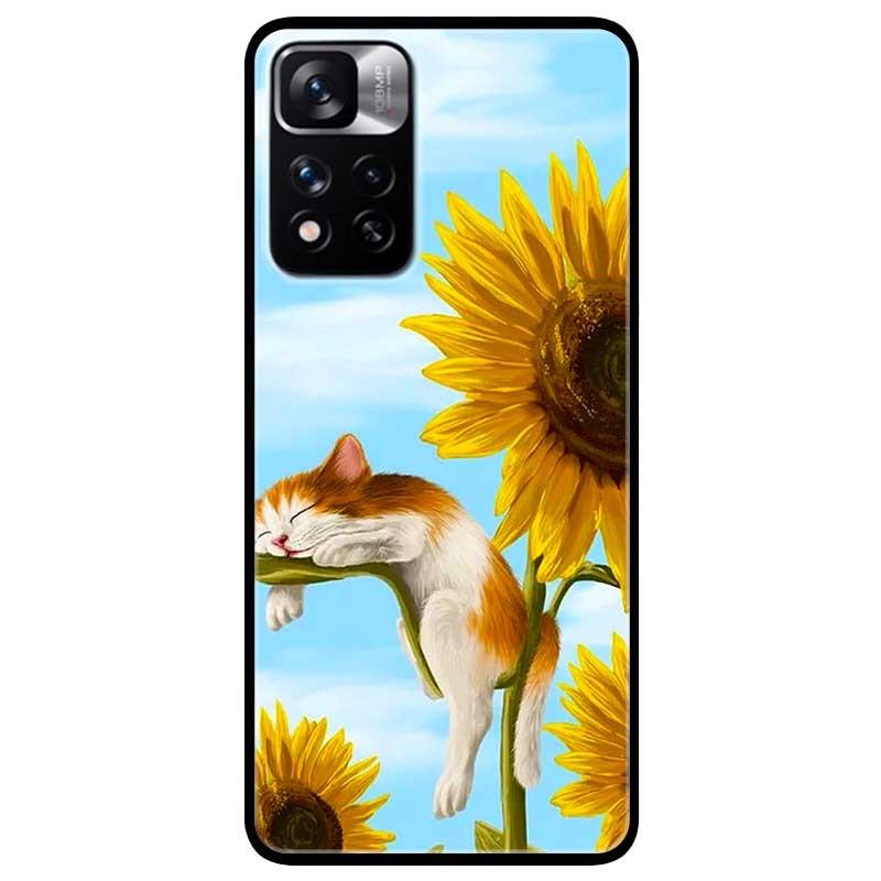 Ốp lưng dành cho Xiaomi Redmi Note 11 Pro 5G  mẫu Mèo Ngủ Hoa