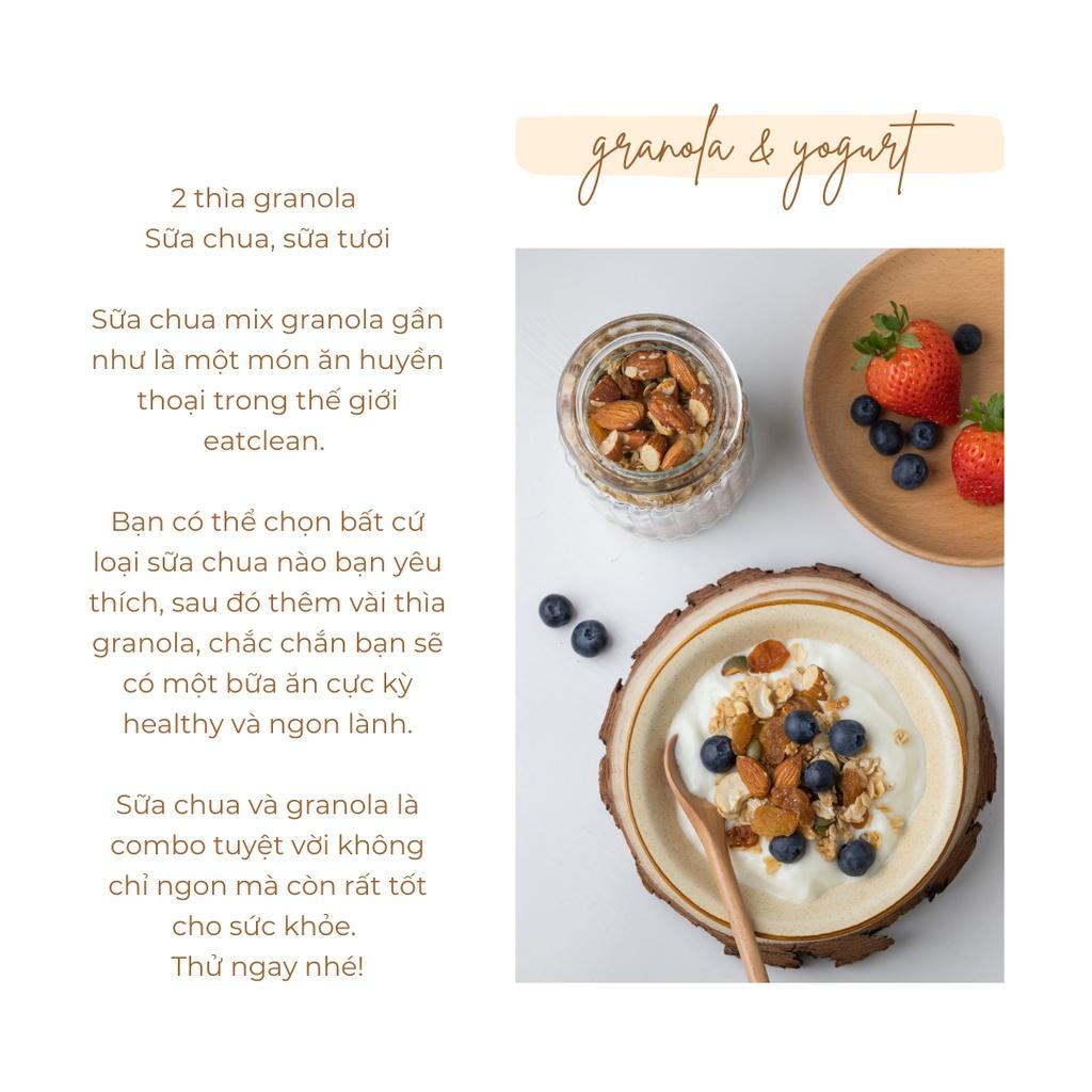 [Thêm Macca + Óc Chó] Granola Nướng Chậm 2 Lần DK Harvest - Ngũ Cốc Giảm Cân, Eat clean, Tạp gym - Trọng lượng 250g/500g