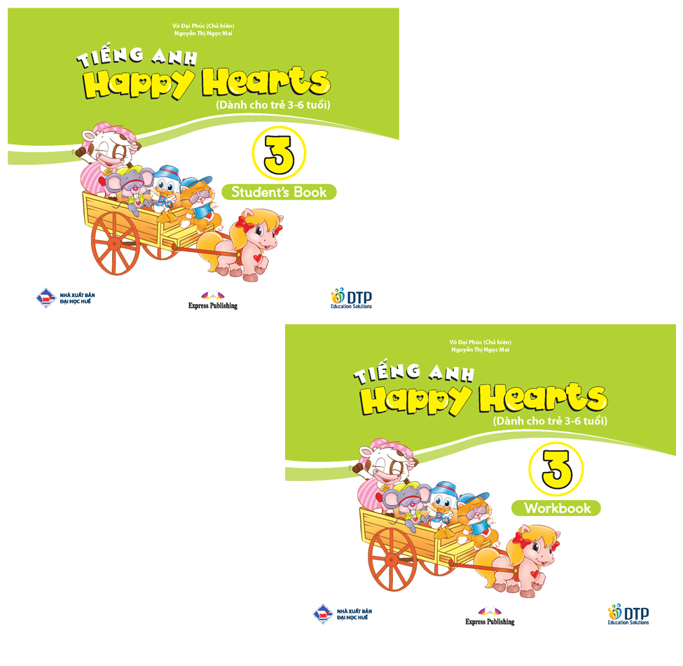 Bộ sản phẩm Tiếng Anh Happy Hearts 3 - Student's Book &amp; Workbook ((sách bài học và bài tập)