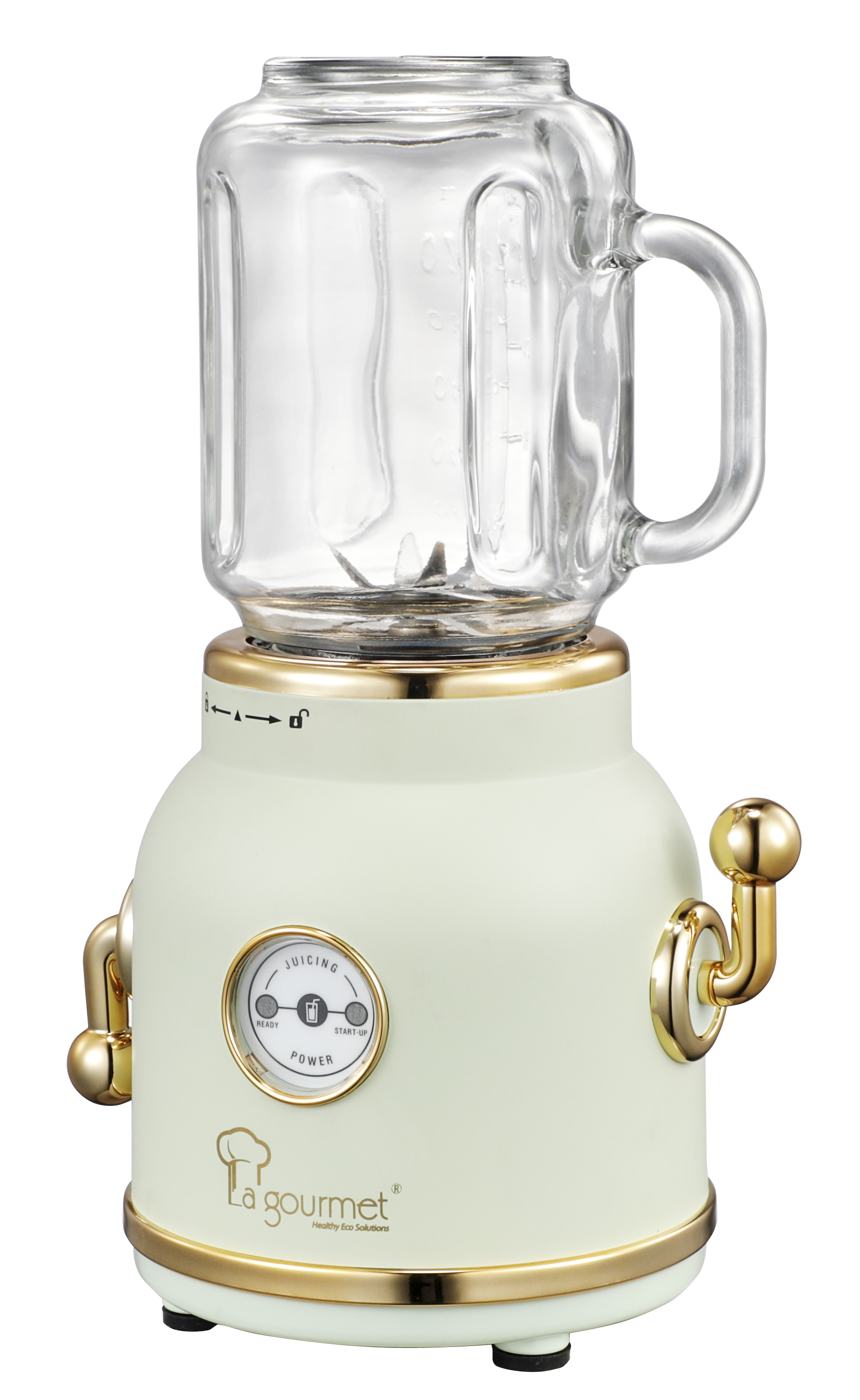 [ Hàng chính hãng] Máy xay sinh tố mini cối thủy tinh chịu lực Retro La gourmet - Đỏ -400925