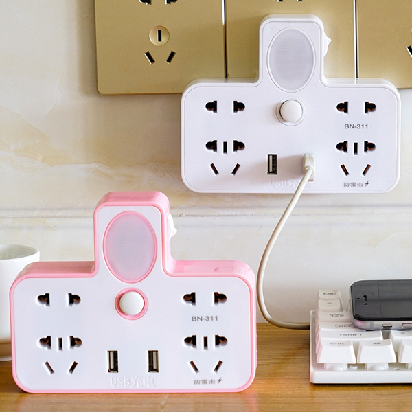 Ổ Điện 3 Chấu Đa Năng Usb Có Đèn
