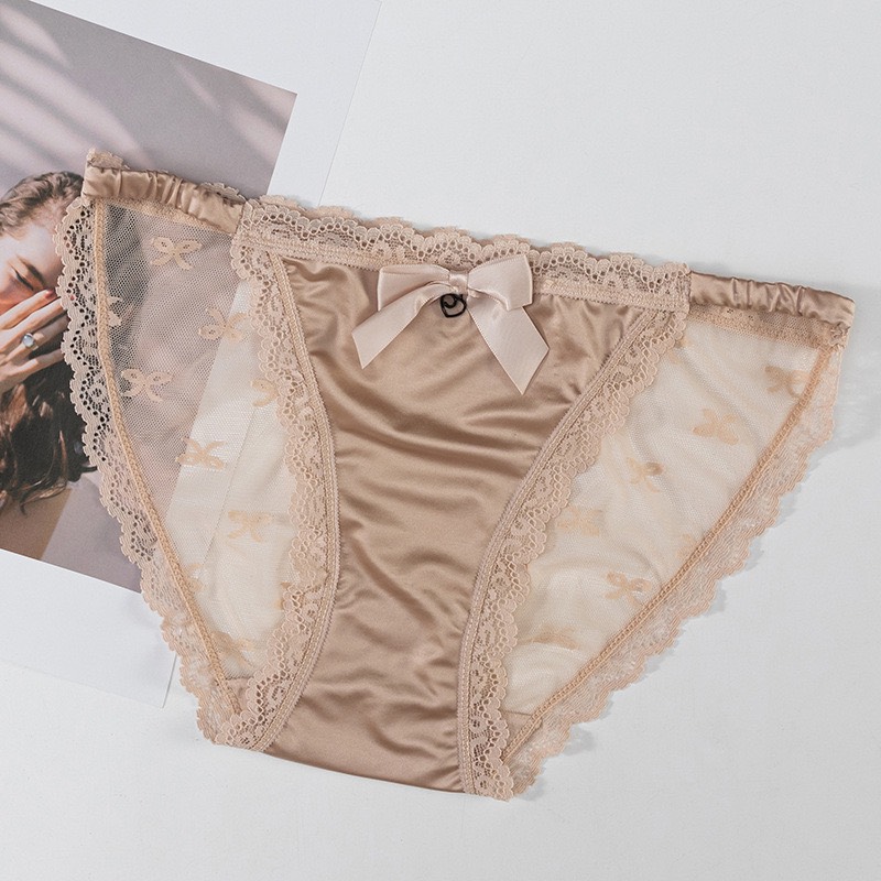 Combo 5 quần lót nữ phi lụa phối ren Voronin Q8234 – Mềm mịn, sexy, co giãn 4 chiều