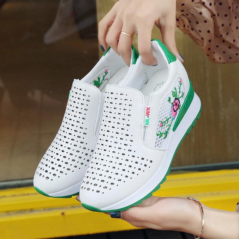 Giày sneaker da PU lưới cho nữ