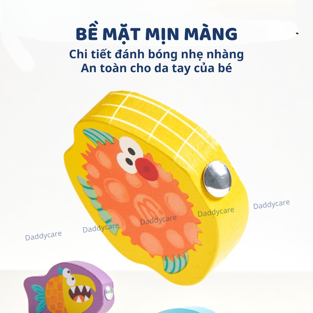 Bộ câu cá cho bé nam châm bằng gỗ Mideer Magnetic Fishing Toy