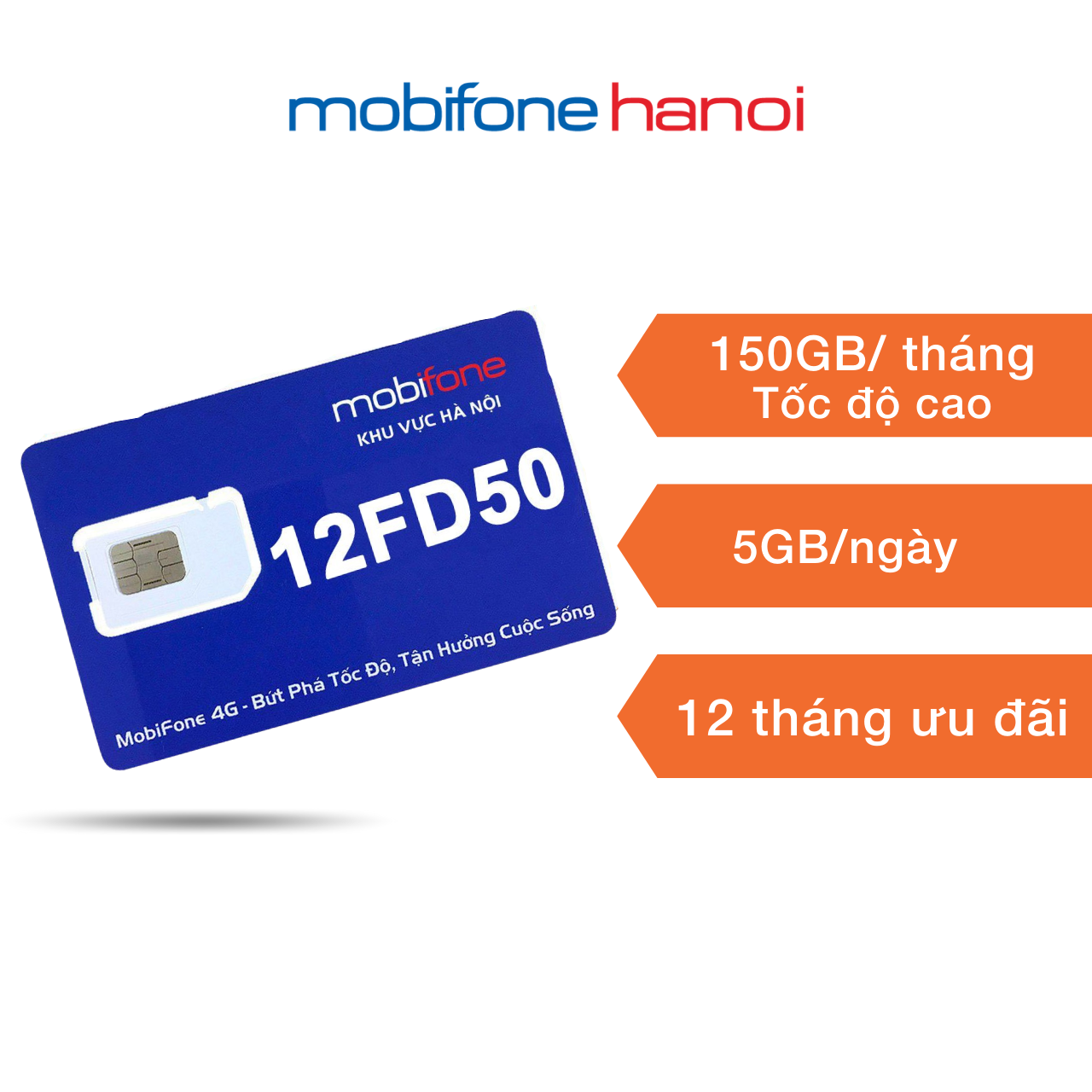 Sim data MOBIFONE chính hãng vào mạng thả ga 12FD50