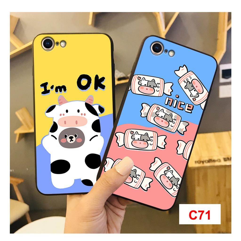 Ốp Lưng Dành Cho Iphone 6/6s - 6 plus/6s plus - 7/8 thường in hình bò sữa đa dạng màu sắc mới lạ p2
