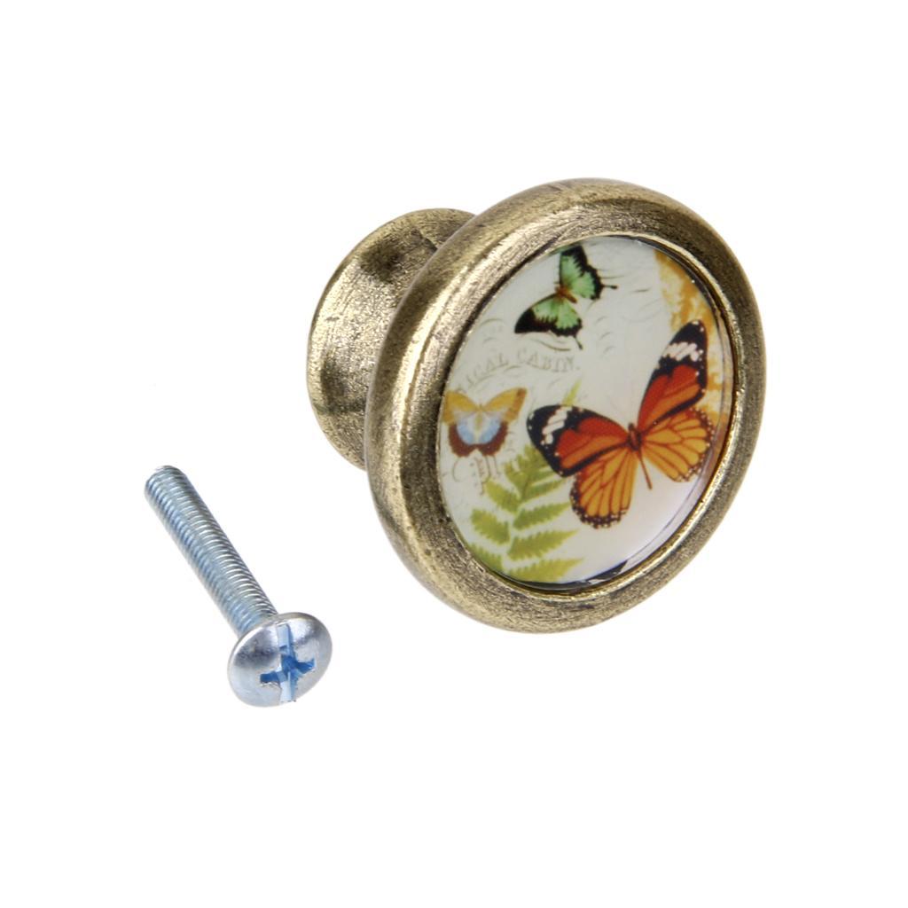 8xAssorted Vintage Brass Wardrobe Cabinet Door Cupboard Drawer Handle Knob 08