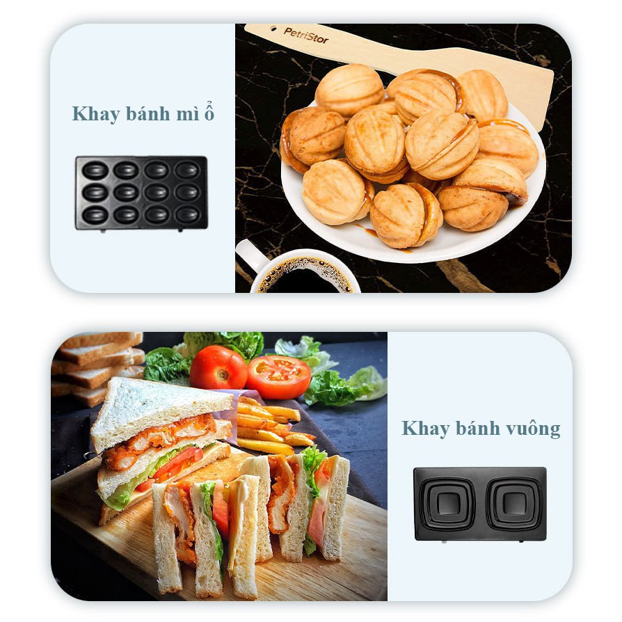 Máy nướng bánh mì, máy kẹp bánh mì sandwich đa năng SOKANY công suất 800W - HÀNG CHÍNH HÃNG - DELIYA