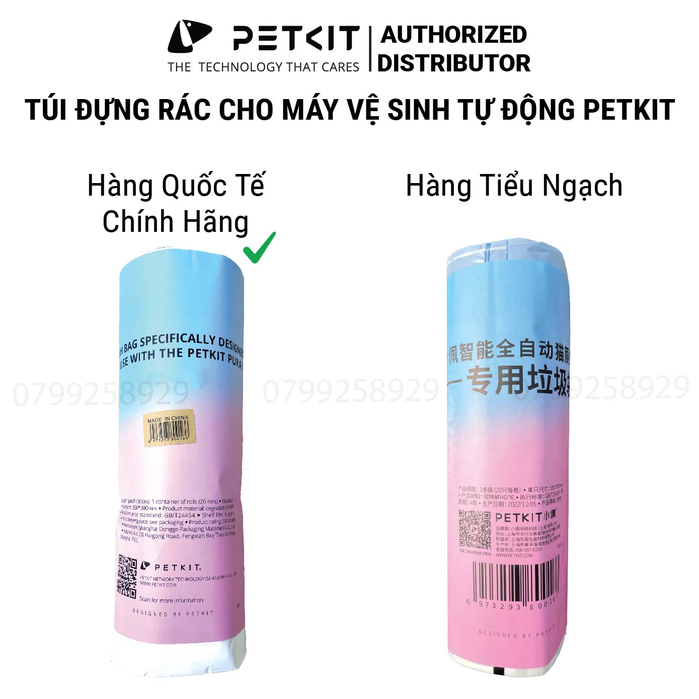 Túi Đựng Rác Petkit Dùng Cho Máy Vệ Sinh Tự Động Cho Mèo Pura X và Pura Max Petkit