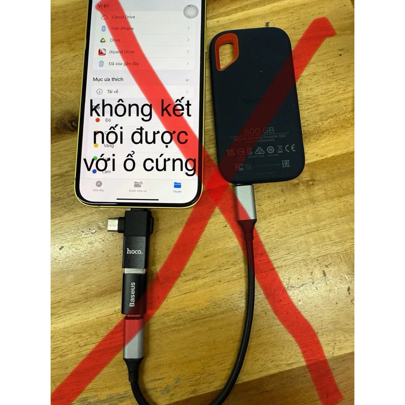Đầu chuyển đổi OTG 2in1 iP / Type C to USB Hoco UA17 đọc dữ liệu usb cho  điện thoại _  Hàng chính hãng