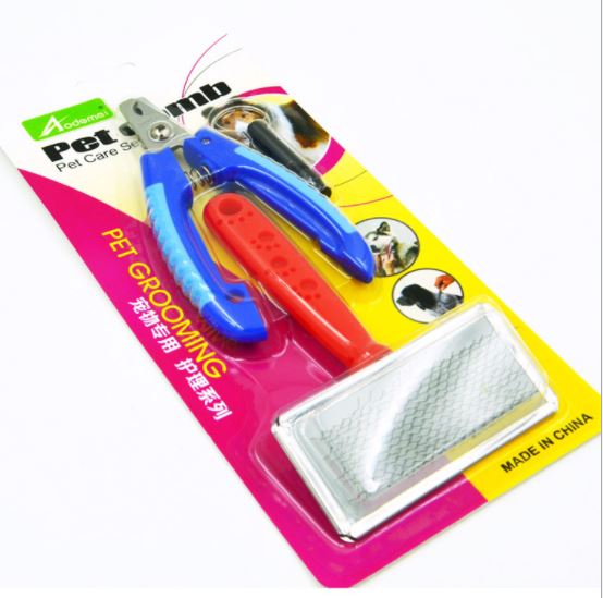 Bộ chăm sóc thú cưng kéo cắt mòng lược và còi - Genyo nail clipper 005