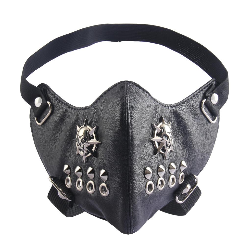 Steampunk Gothic Studded  Mask Ski Mask Face Mask Leather Motorcycle Mask Carnival Carnival Costume