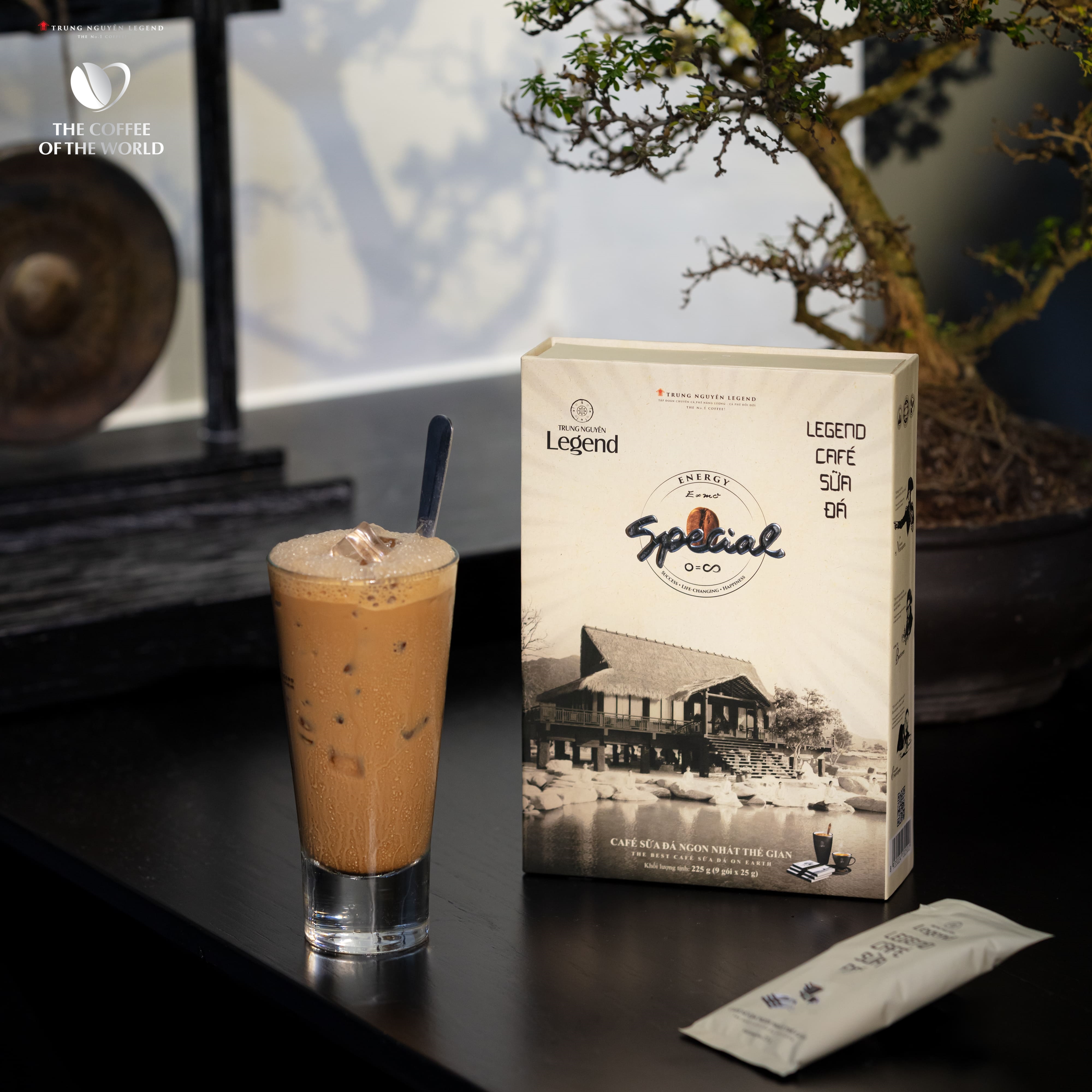 Trung Nguyên Legend - Cà phê hoà tan rang xay 3in1 Cafe sữa đá - Hộp 9 gói x 25gr