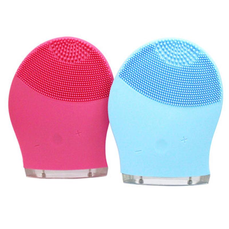 Máy Massage Mini Chống Nước Làm Sạch Da Mặt Công Cụ Silicon Rửa Mặt Bàn Chải Với Sonic Rung Cho Da Làm Sạch Lỗ Chân Lông