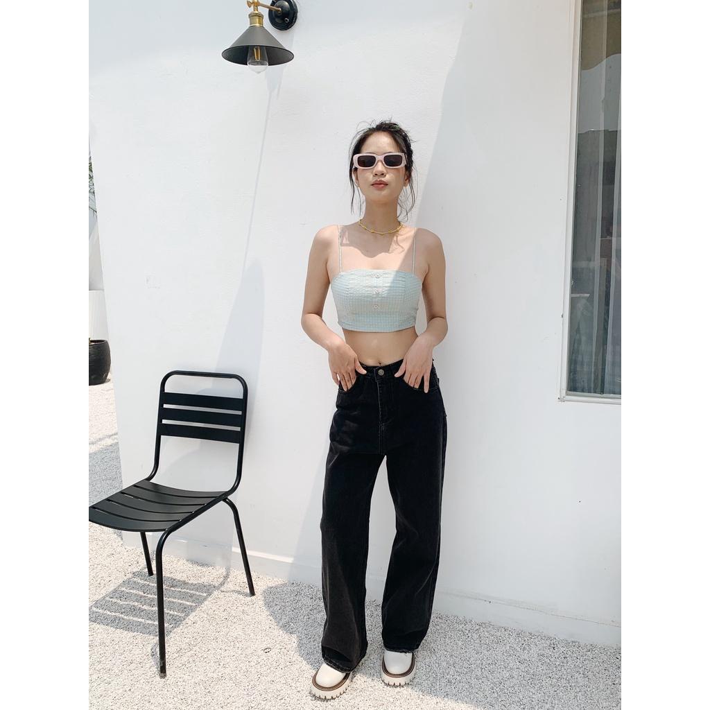 Kuchimachic- Quần Jeans ống Suông mã 3481