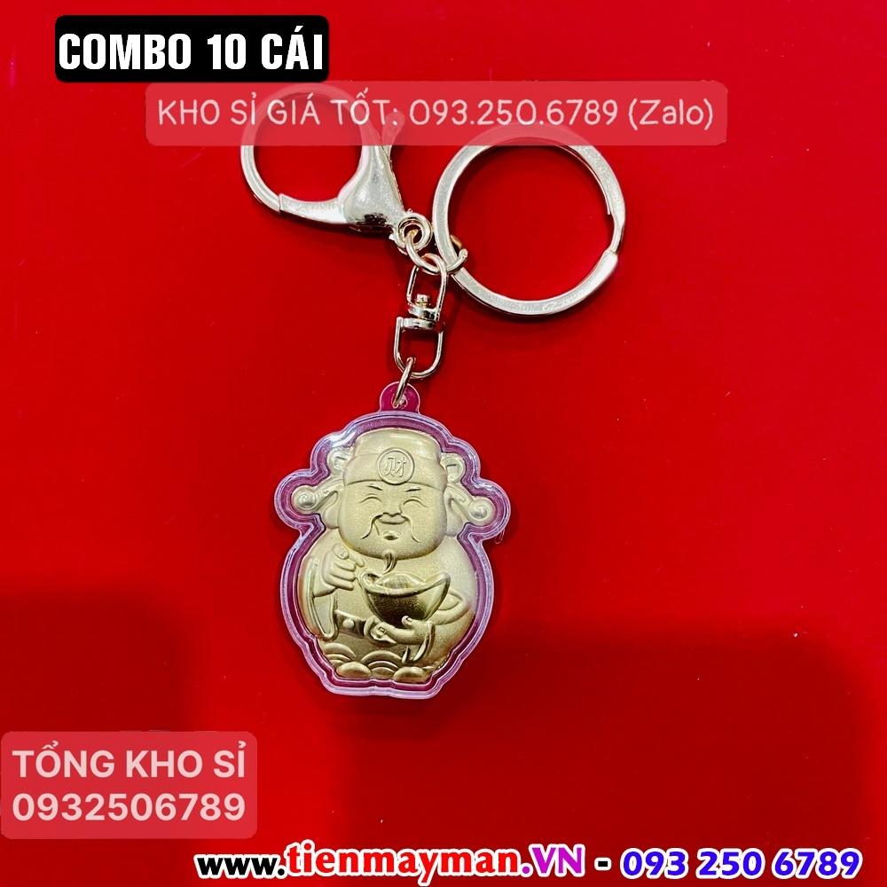 Sét 10 Móc Khóa Ông Thần Tài Vàng Khai Lộc May Mắn, Tiền lì xì tết 2023 , NELI