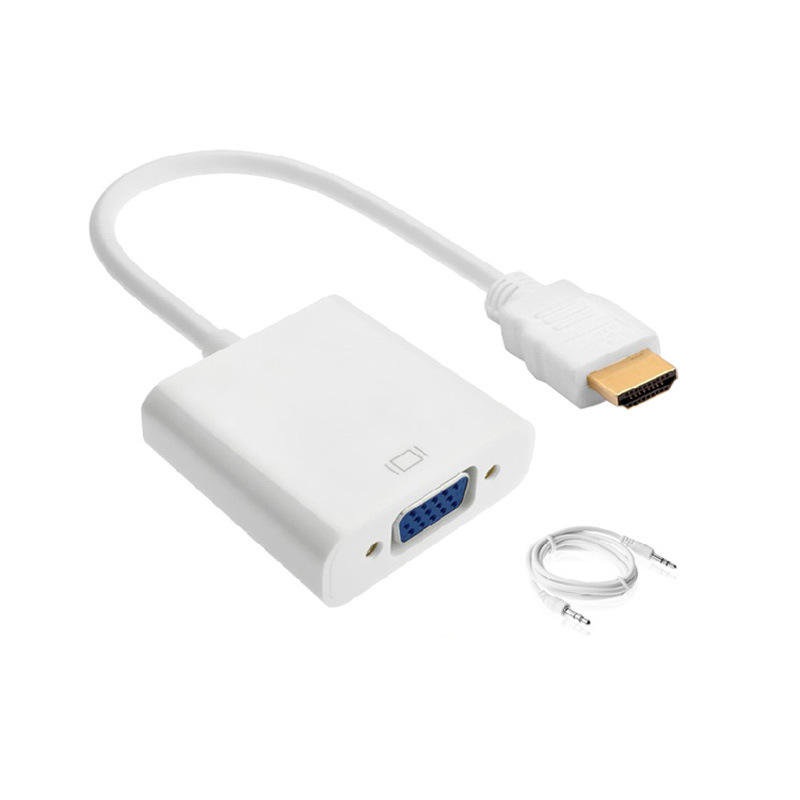 SOAIY Dây chuyển đổi chân HDMI ra cổng VGA có tiếng - Hàng Nhập Khẩu