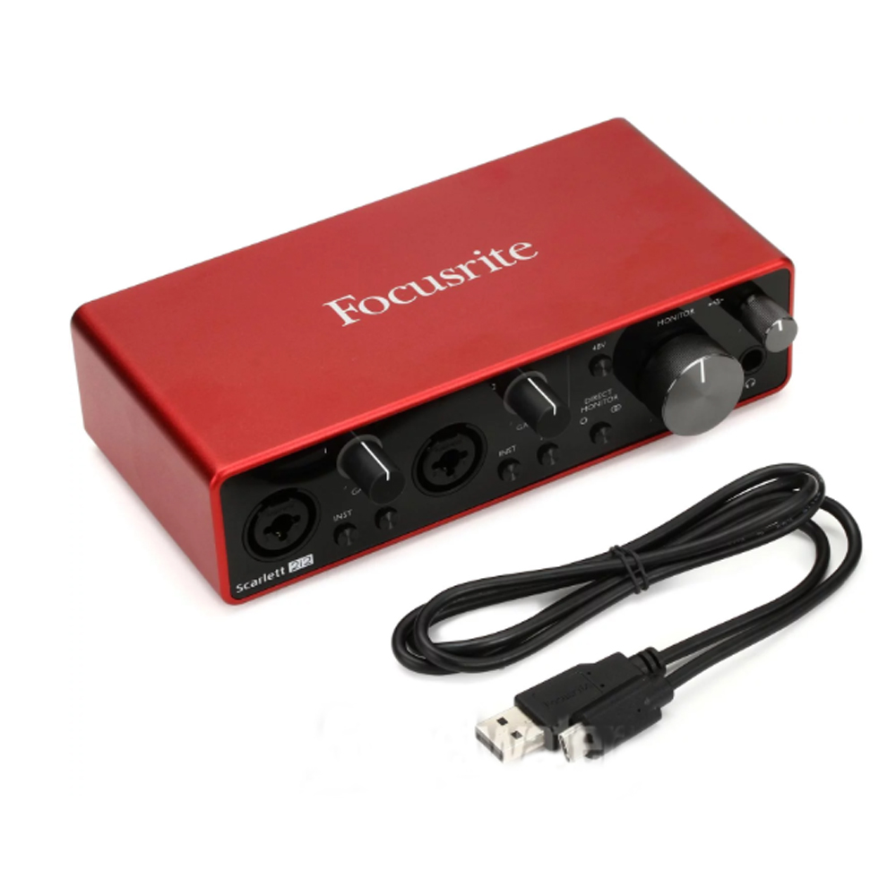 [Tặng Cable, BH 3 Năm] Focusrite 2i2 Gen 3, Gen 4 Sound Card Âm Thanh Scarlett - Focus USB Audio SoundCard Gen3 - Gen4 Hàng Chính Hãng