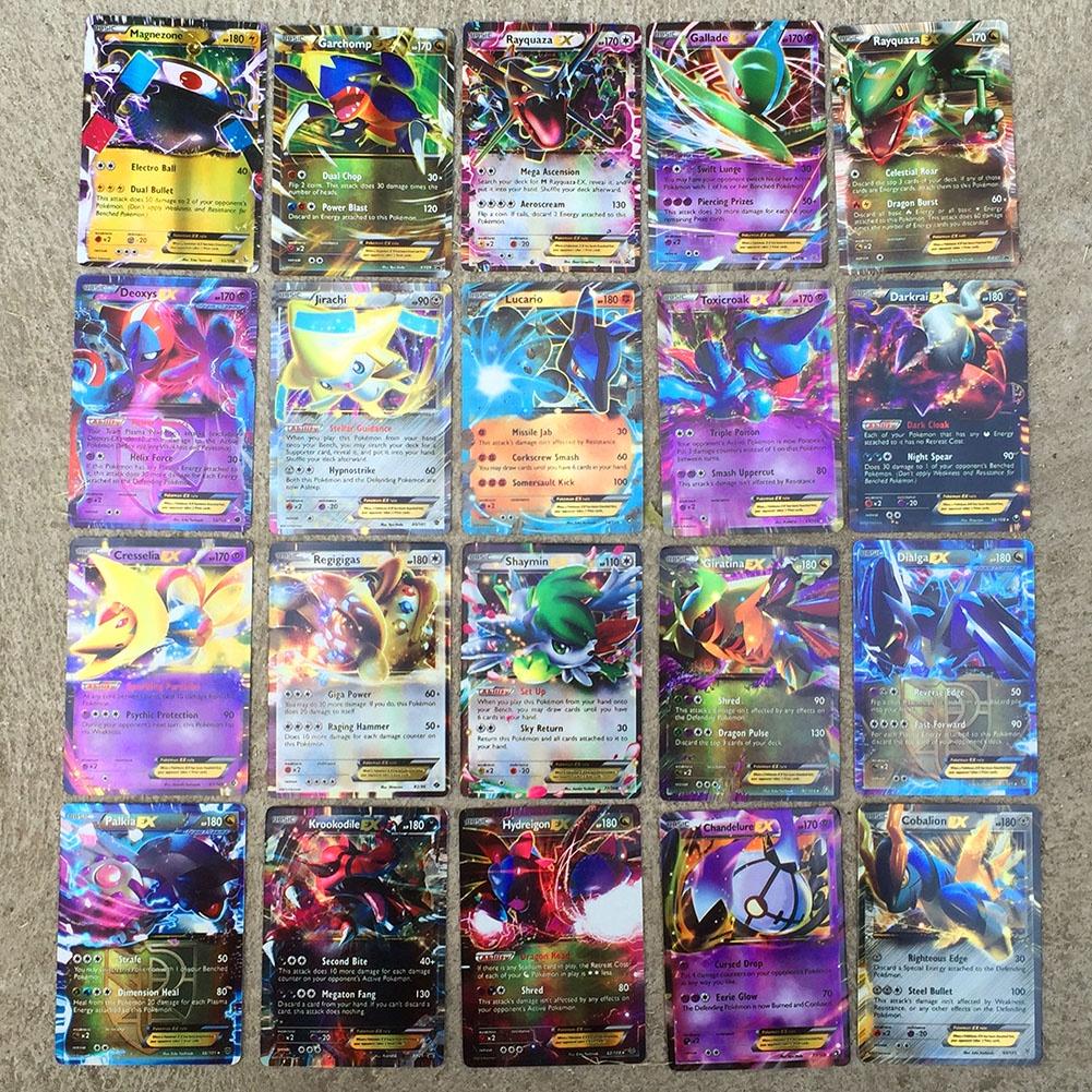 Bộ 100 thẻ bài Pokemon gồm 80 thẻ EX và 20 thẻ GX