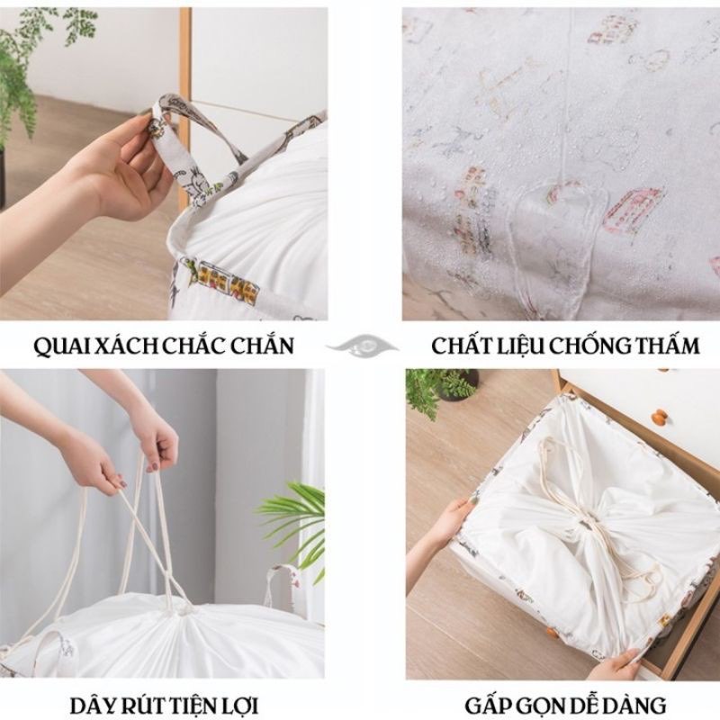 Túi Đựng Quần Áo, Giỏ Đựng Quần Áo, Sọt Vải Đựng Đồ Size Lớn