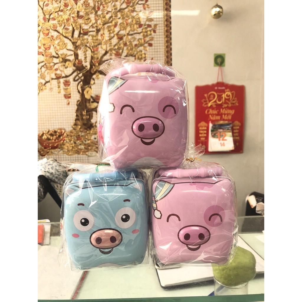 Lợn tiết kiệm bằng sắt có khóa cute