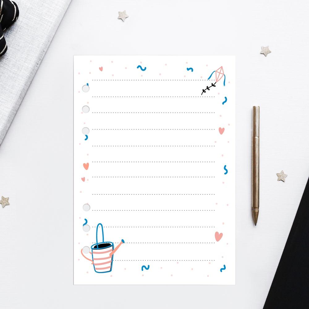 Ruột giấy sổ c.ò.n.g Self Planner - Happy Note 5 tờ / mẫu 120gsm A5