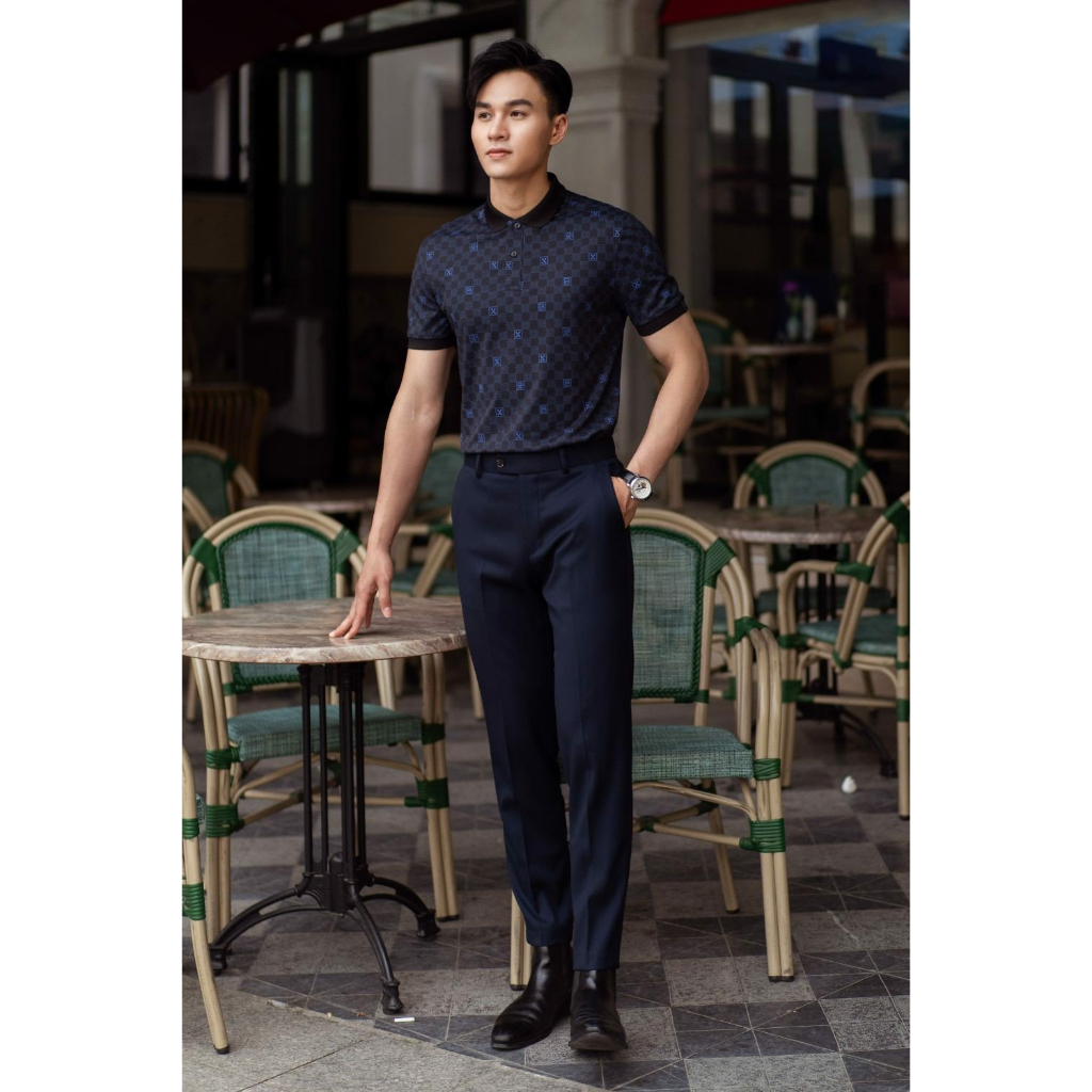 Áo Polo Vải Polyester Bền Màu, Chống Nhăn, Thấm Hút Tốt 7APCH004DEN
