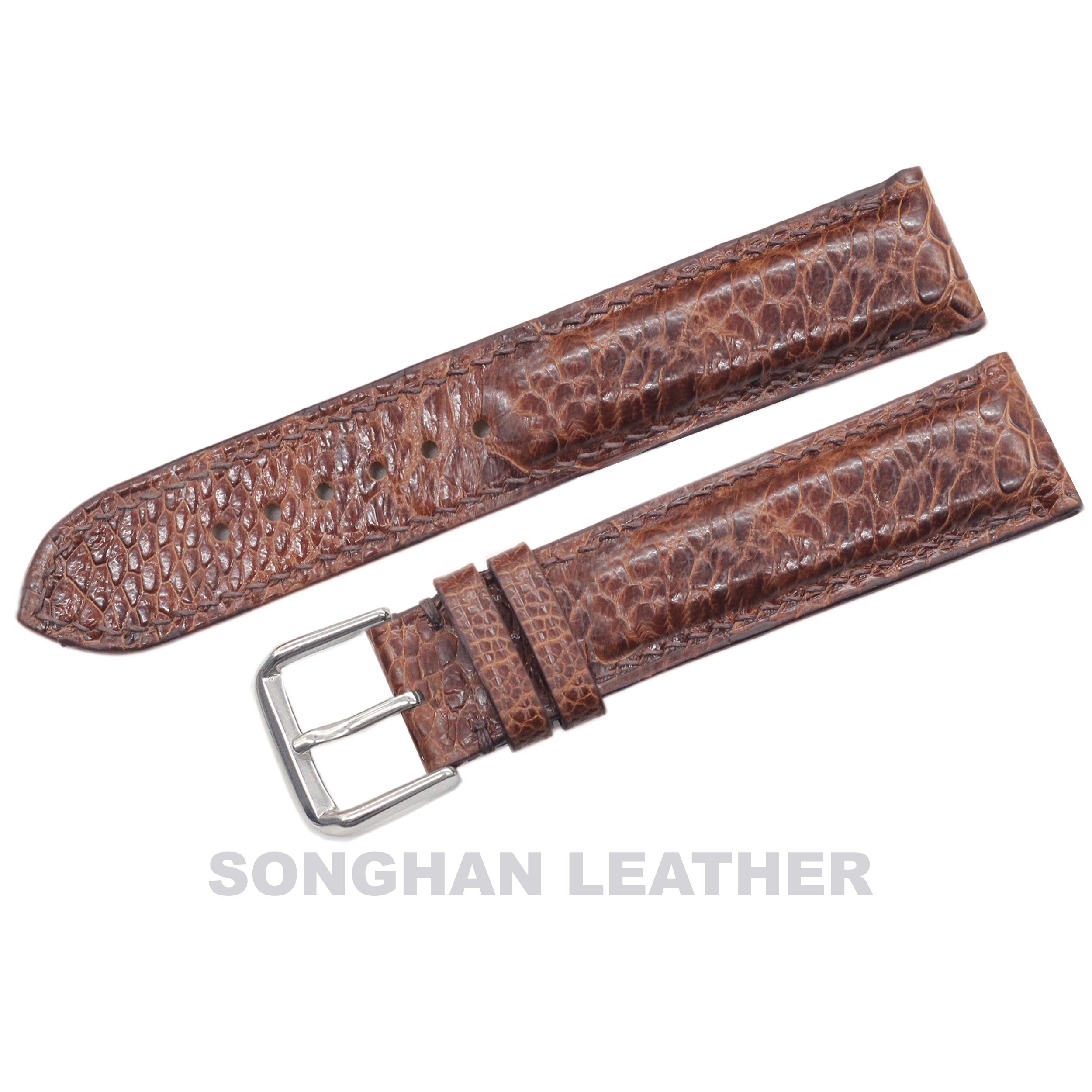 Dây Đồng Hồ.Dây Da Đà Điểu Gắn Chốt Thông Minh Kèm Khóa Kim Cao Cấp Chính Hãng Songhan Leather.Nhiều Size, Nhiều Màu.BẢO HÀNH 6 THÁNG