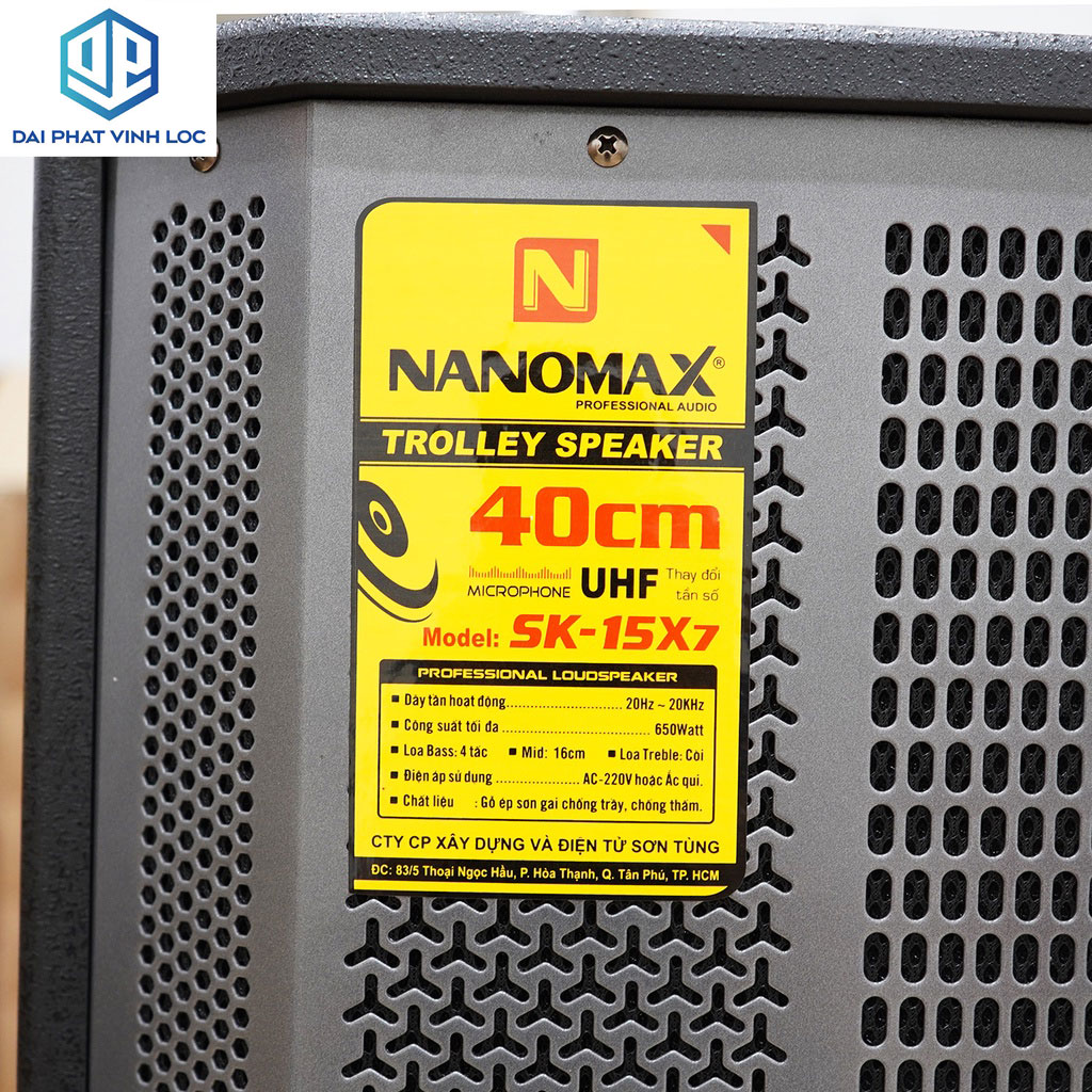 Loa Kéo Karaoke Nanomax SK-15X7 Bass 40 Tặng 2 Mic Đọc Được Usb Thẻ Nhớ Công Suất 650w Có Bánh Xe Cao cấp| Loa Kéo Giá Rẻ | Loa Kéo Bluetooth Hát Karaoke | Loa Kéo Karaoke Công Suất Lớn