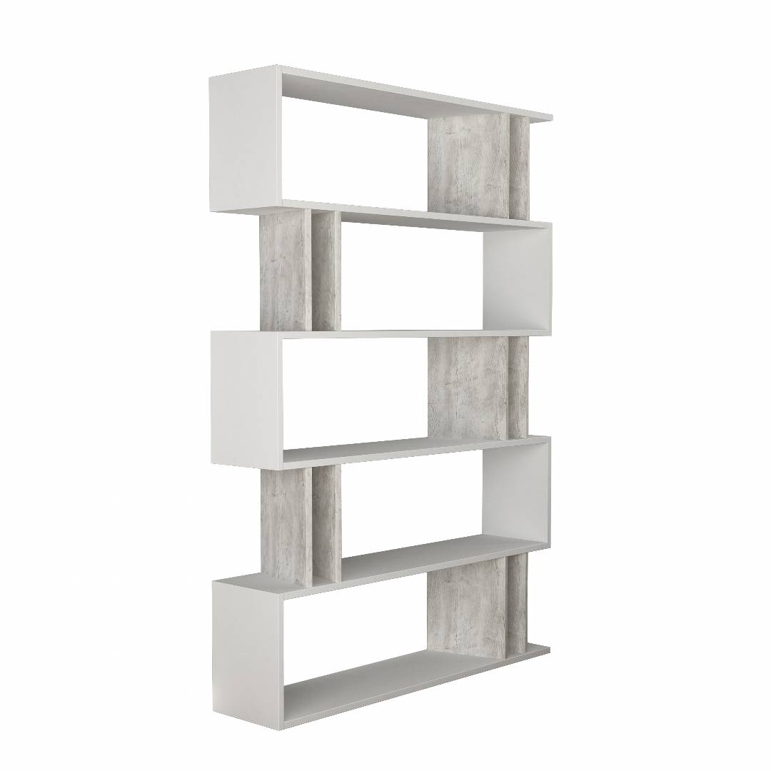 Kệ sách gỗ hiện đại SMLIFE Berwyn  | Gỗ MDF dày 17mm chống ẩm | D110xR28xC160cm - Màu