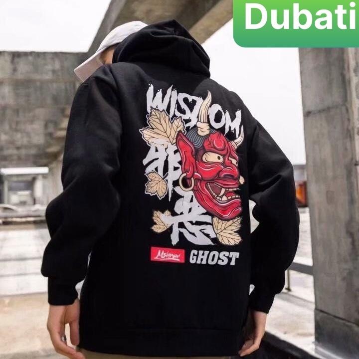 ÁO NỈ IN HÌNH MẶT QUỶ ĐỎ ĐẦU SỪNG SIÊU NÉT, ÁO HOODIE NAM NỮ FROM RỘNG CHẤT MỊN- DUBATI FASHION